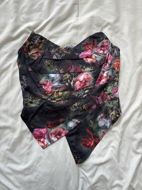 Floral Corset Strapless Top